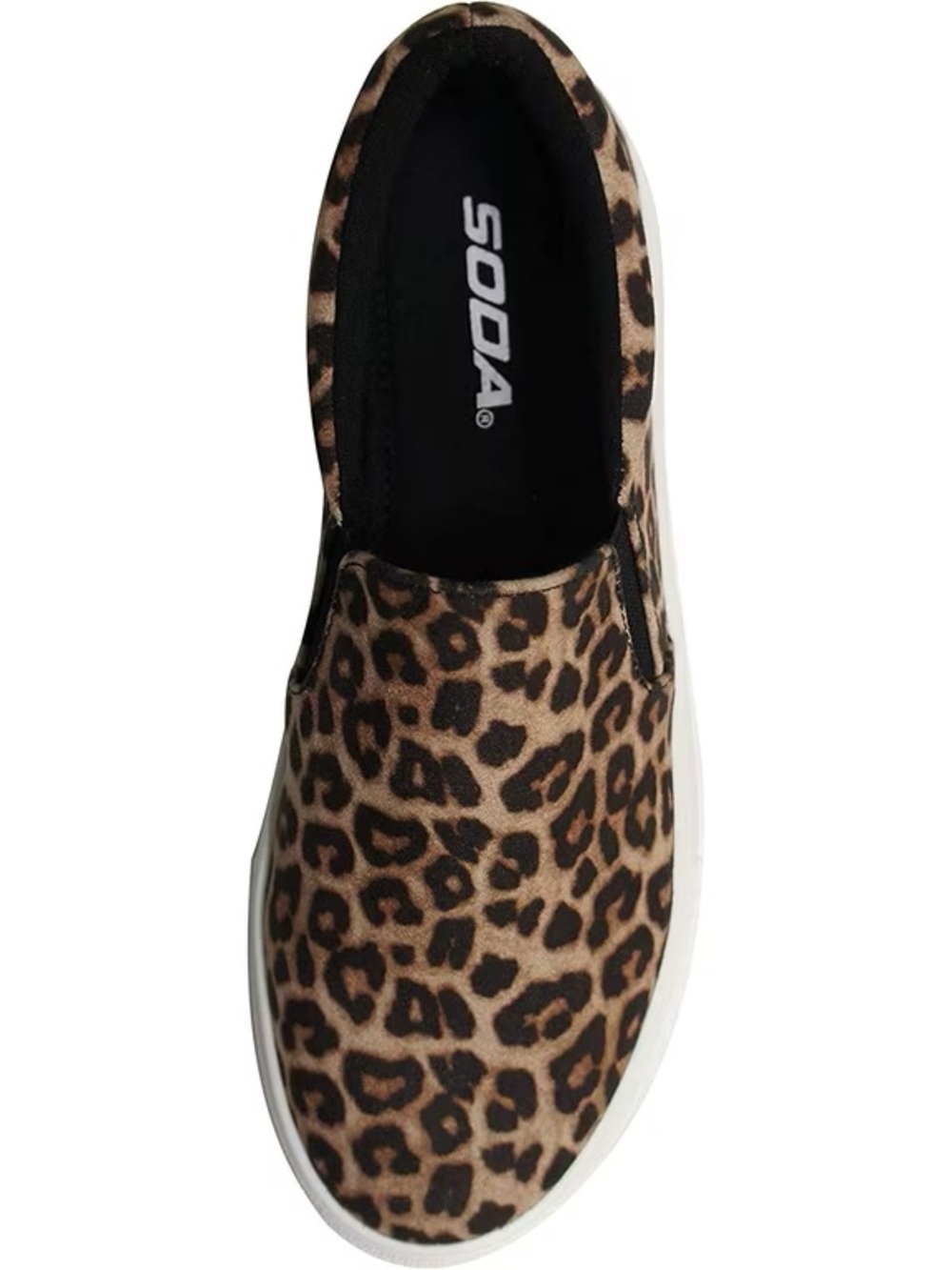 Soda-Leopard Print Slip-On Sneakers